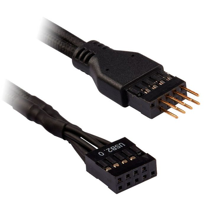 Corsair Premium Sleeved Frontpanel Kabel Verlängerungskit, black CC-8900244