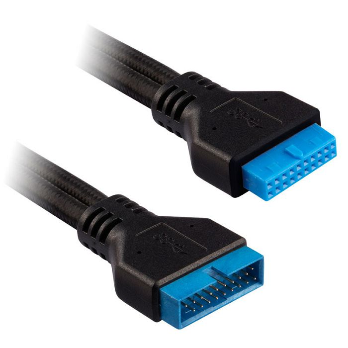 Corsair Premium Sleeved Frontpanel Kabel Verlängerungskit, black CC-8900244