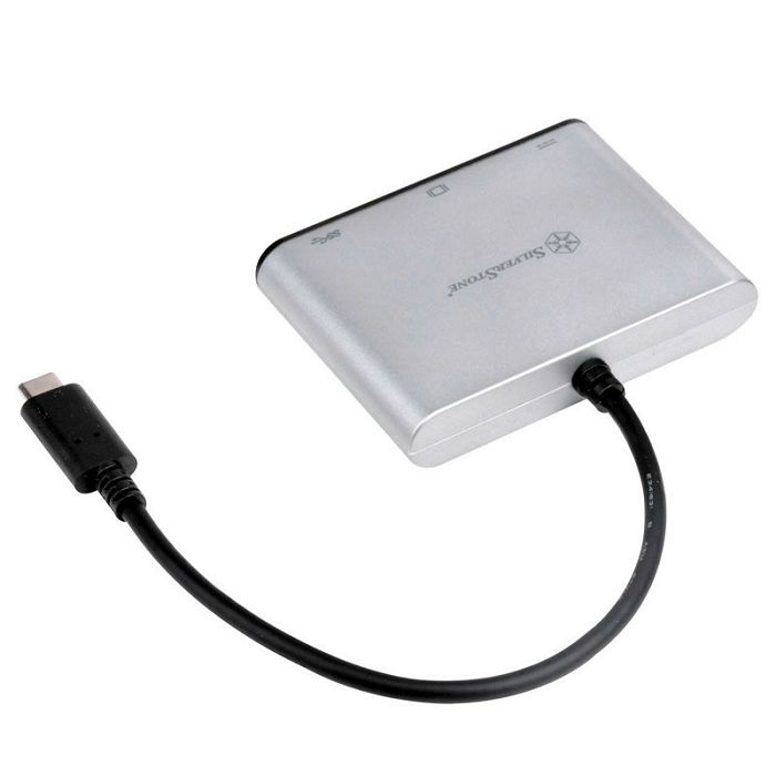 SilverStone SST-EP06C - USB 3.1 Typ-C auf VGA/USB Type C/USB Type A Adapter Hub SST-EP06C