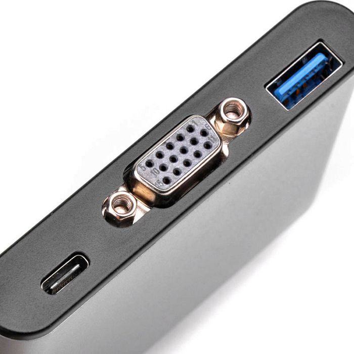 SilverStone SST-EP06C - USB 3.1 Typ-C auf VGA/USB Type C/USB Type A Adapter Hub SST-EP06C