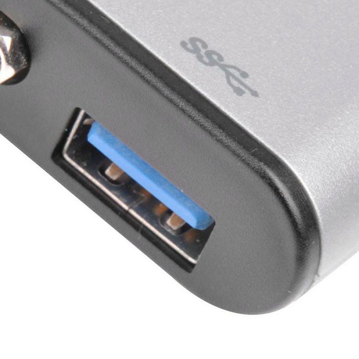 SilverStone SST-EP06C - USB 3.1 Typ-C auf VGA/USB Type C/USB Type A Adapter Hub SST-EP06C