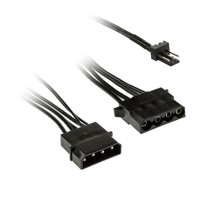 Kolink Lüfter Adapterkabel 3-Pin zu 2x 4-Pin Molex - 245mm, black PGW-AC-KOL-086