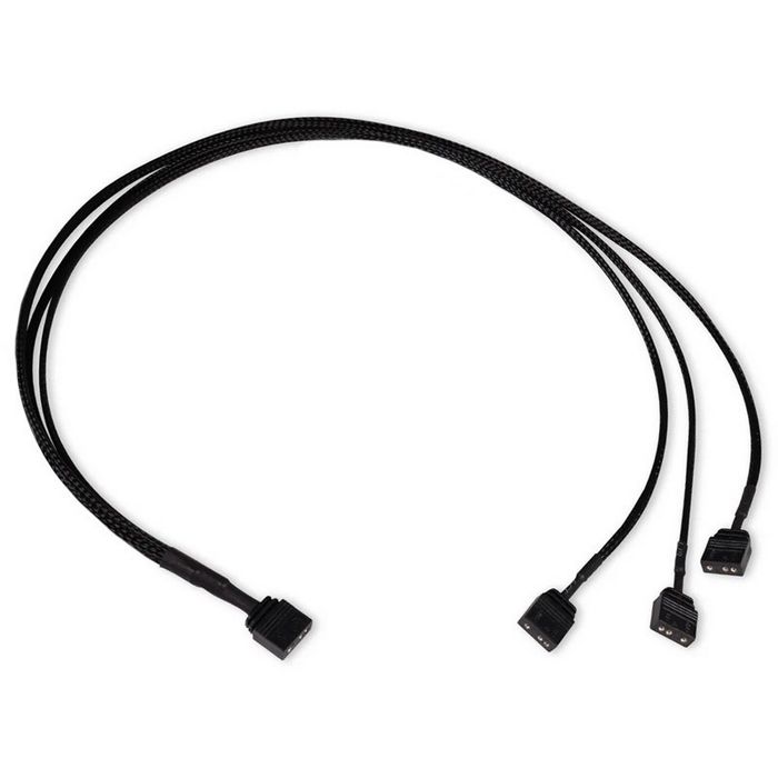 Alphacool Y-Splitter aRGB 3-Pin auf 3x 3-Pin 60cm - black 18707