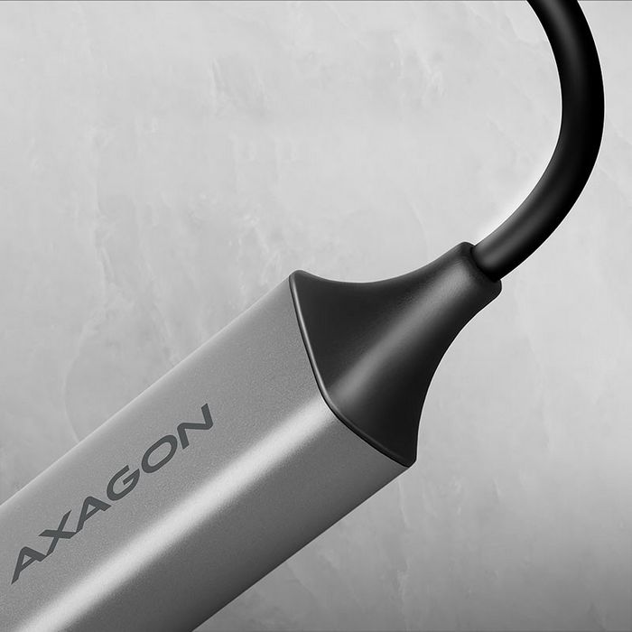 AXAGON ADE-TXCA Gigabit Ethernet  Adapter, USB-C + USB-A - titangrau-ADE-TXCA