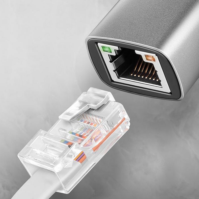 AXAGON ADE-TXCA Gigabit Ethernet  Adapter, USB-C + USB-A - titangrau-ADE-TXCA