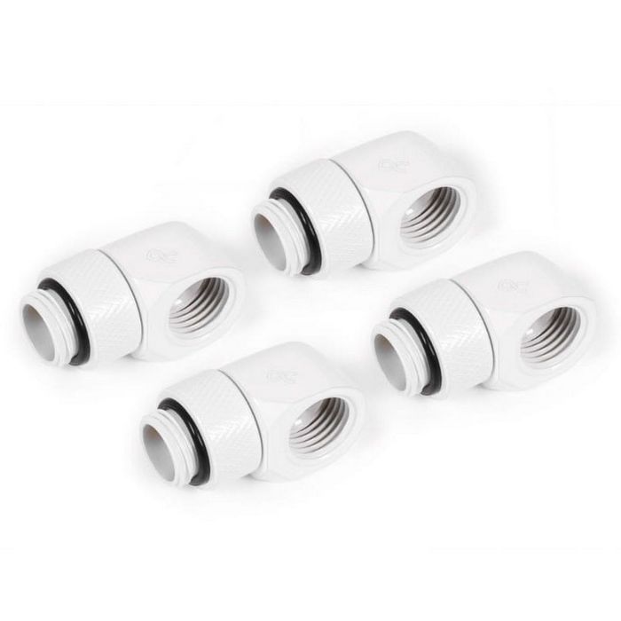 Alphacool Eiszapfen L-Verbinder drehbar G1/4 AG auf G1/4 IG - 4 Stück white-17619