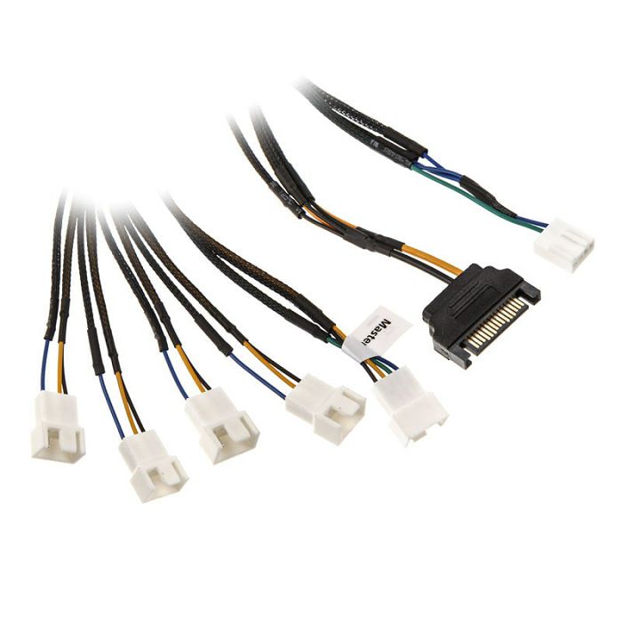 Akasa Flexa FP5S PWM distributor cable (5 fans) - sleeved, 45cm AK-CBFA07-45