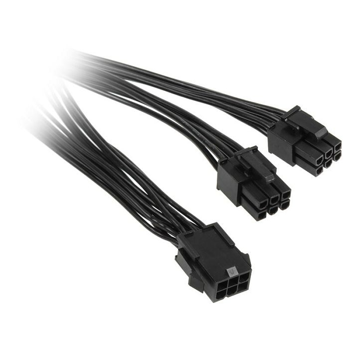 Kolink Adapter 6-Pin-PCIe auf 2x 6-Pin-PCIe-Stecker, black, 15cm PGW-AC-KOL-050