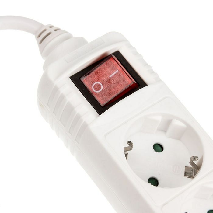 InLine power strip 5-way with switch, white - 1.5m 16451G