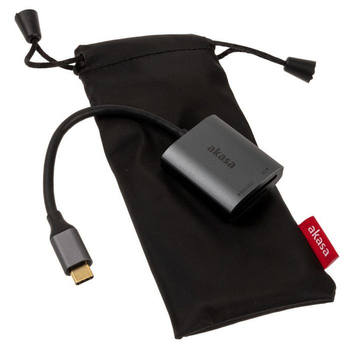 Akasa USB 3.2 Gen1 Type-C Dual Card Reader - silver AK-CR-10BK