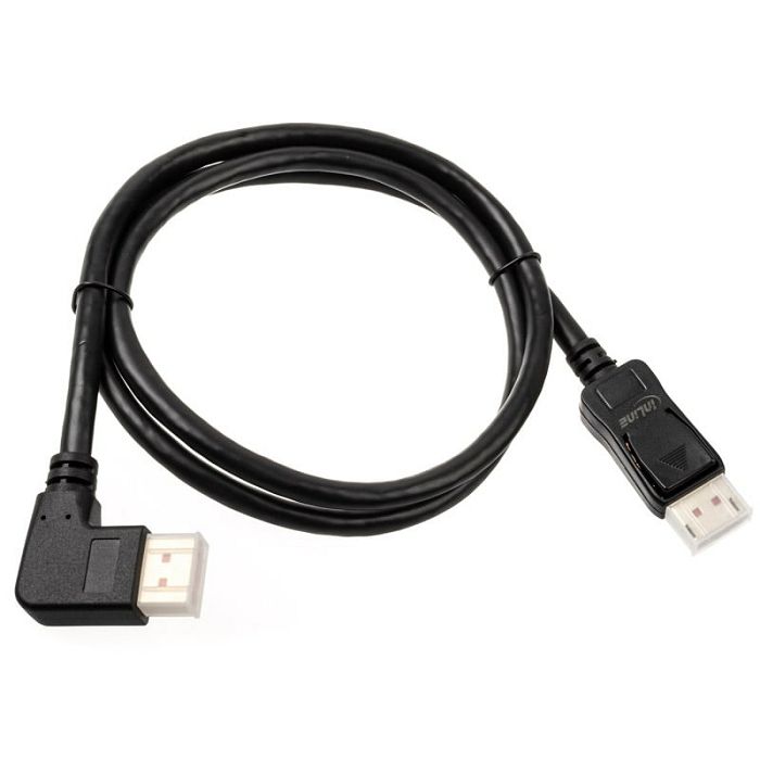 InLine 8K (UHD-2) DisplayPort Kabel, links gewinkelt, black - 1m 17151L