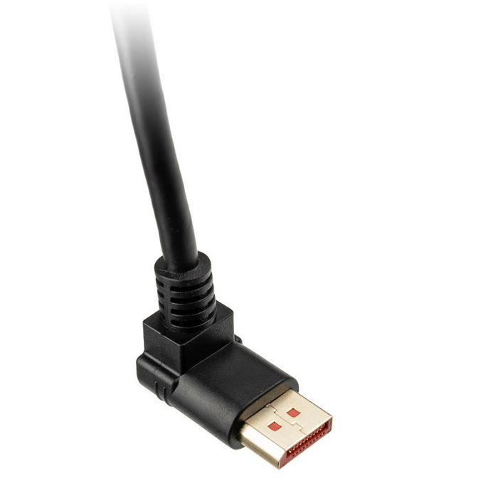 InLine 8K (UHD-2) DisplayPort Kabel, nach unten gewinkelt, black - 3m 17153U