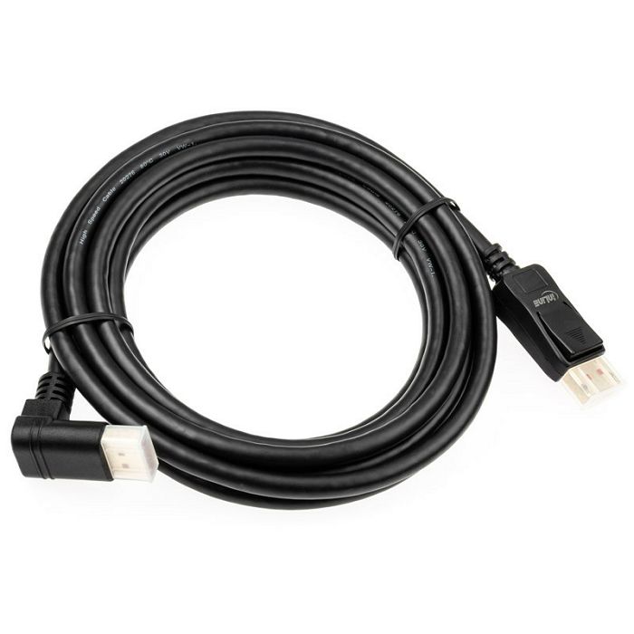InLine 8K (UHD-2) DisplayPort Kabel, nach unten gewinkelt, black - 3m 17153U