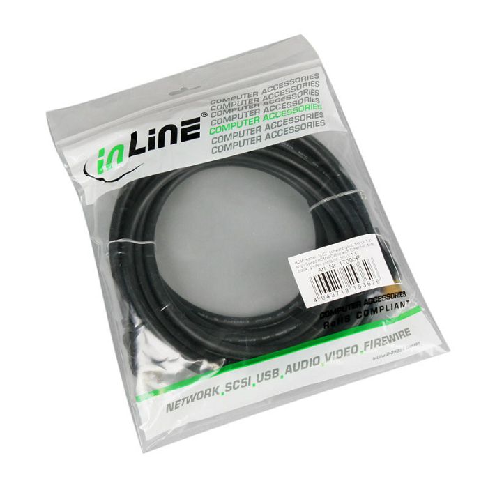 InLine HDMI Kabel High Speed mit Ethernet, black - 5m 17005P
