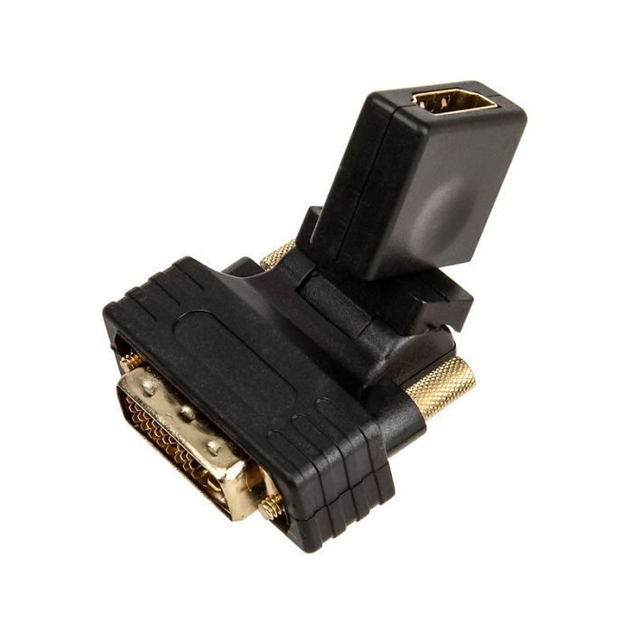 InLine HDMI-DVI Adapter, HDMI Buchse auf DVI Stecker, flexibler Winkel 17660W