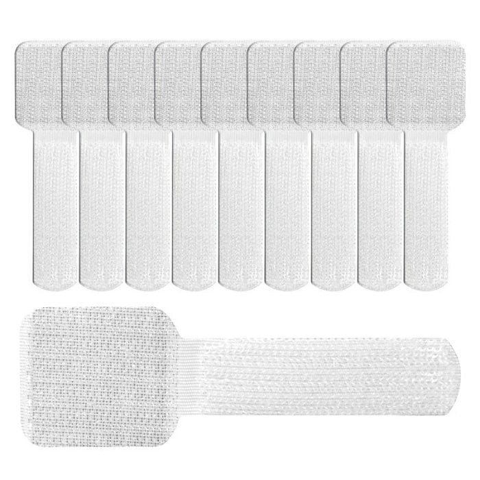 LABEL THE CABLE Wall Klettkabelhalter 10er Set - white LTC 3120