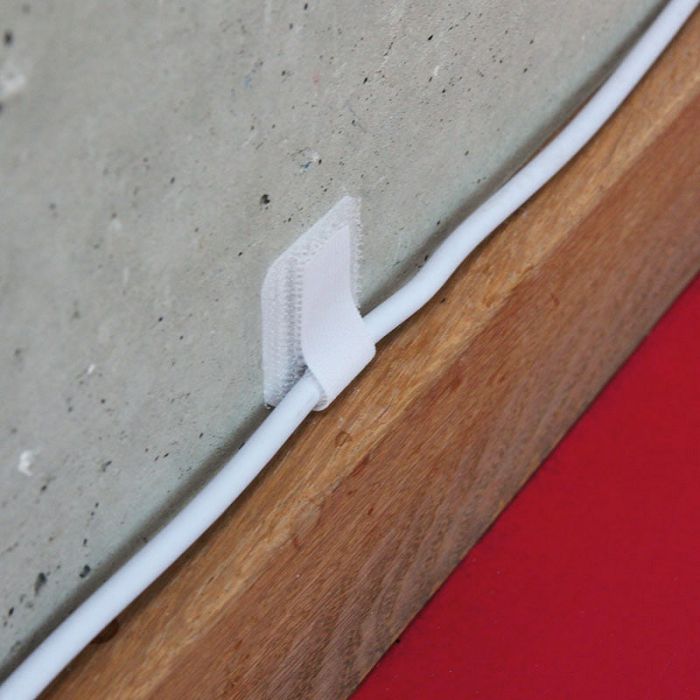 LABEL THE CABLE Wall Klettkabelhalter 10er Set - white LTC 3120