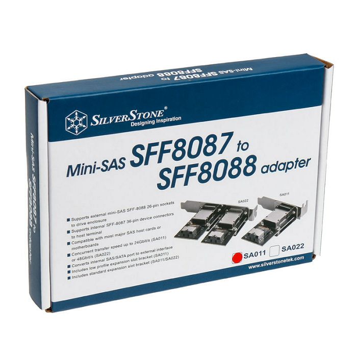 SilverStone SST-SA011 Mini SAS SFF8087 zu SFF8088 Adapter SST-SA011