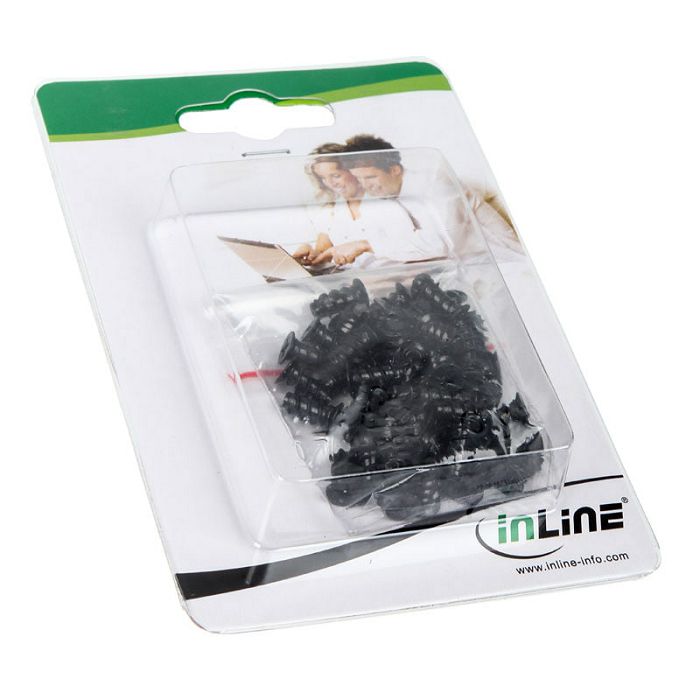 InLine fan screws 50 pieces - black 33371D