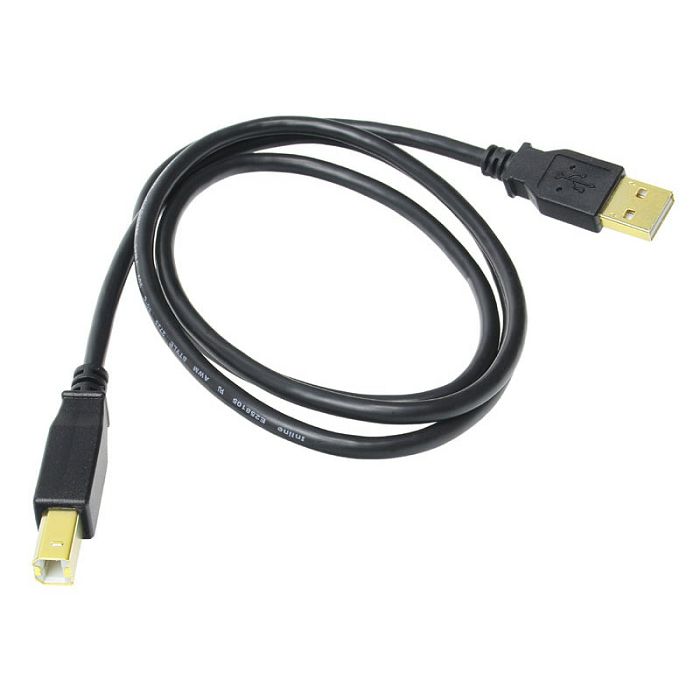InLine USB 2.0 Kabel, A auf B, vergoldet, black - 1m 34510S