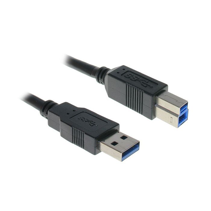 InLine USB 3.0 Kabel, A auf B, black - 3m 35330