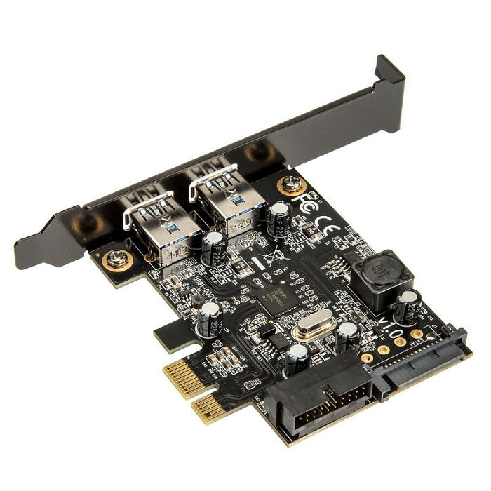 SilverStone SST-EC04-E PCIe-Karte für 2 int./ext. USB-3.0-Ports SST-EC04-E
