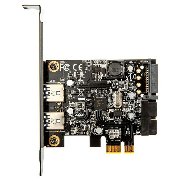 SilverStone SST-EC04-E PCIe-Karte für 2 int./ext. USB-3.0-Ports SST-EC04-E