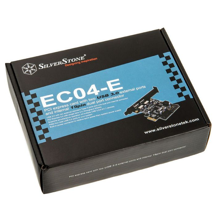 SilverStone SST-EC04-E PCIe-Karte für 2 int./ext. USB-3.0-Ports SST-EC04-E