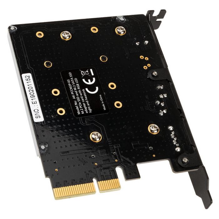 Akasa M.2 PCI-E SATA RGB LED Adapter Karte AK-PCCM2P-03
