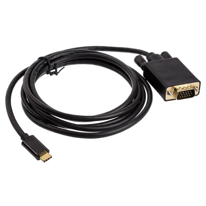 Akasa Type C adapter cable to VGA - black AK-CBCA17-18BK
