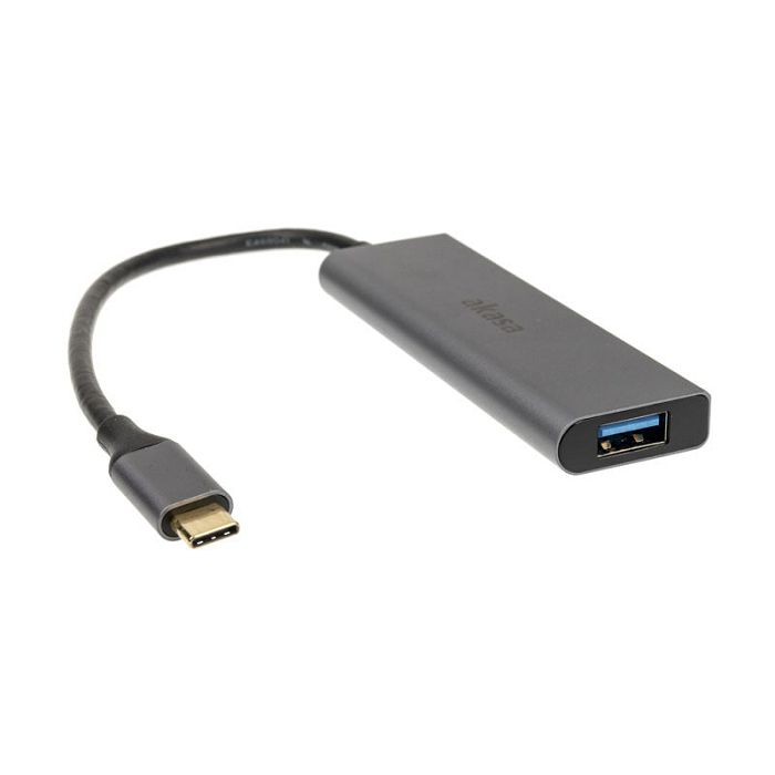 Akasa USB Typ C to 4x USB Typ A - silver AK-CBCA25-18BK