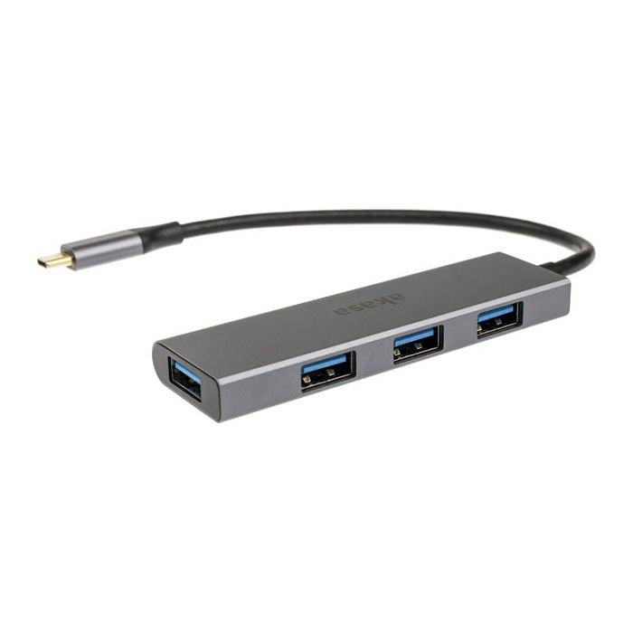 Akasa USB Typ C to 4x USB Typ A - silver AK-CBCA25-18BK