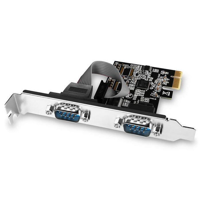 AXAGON PCEA-S2N PCIe-Adapter mit 2x Seriell-Ports - ASIX AX99100 Chipsatz PCEA-S2N