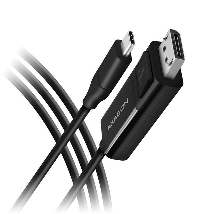 AXAGON RVC-DPC USB-C auf DisplayPort-Kabel, 1,8 m, 4K/60Hz - black RVC-DPC