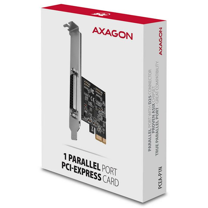 AXAGON PCEA-P1N PCIe-Adapter mit 1x Parallel-Ports - ASIX AX99100 Chipsatz PCEA-P1N