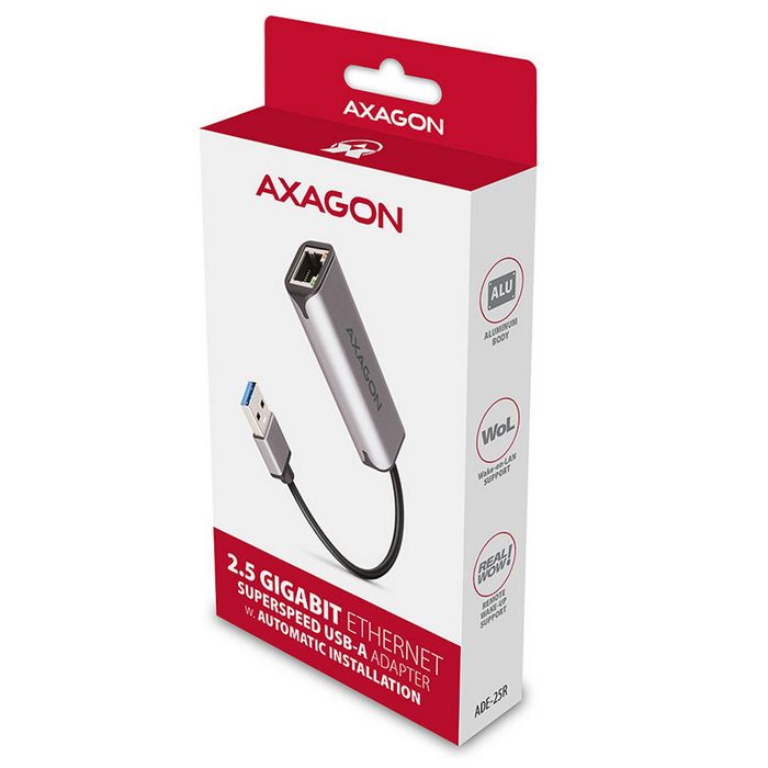 AXAGON ADE-25R USB 3.2 Netzwerk-Adapterkabel - USB Typ-A, RJ45 ADE-25R