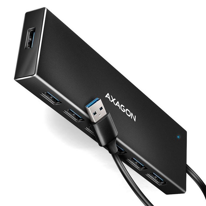 AXAGON HUE-F7A USB-Hub, 7x USB 3.2 Gen 1, externe Stromversorgung - 1m HUE-F7A