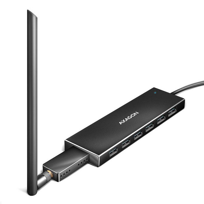 AXAGON HUE-F7A USB-Hub, 7x USB 3.2 Gen 1, externe Stromversorgung - 1m HUE-F7A