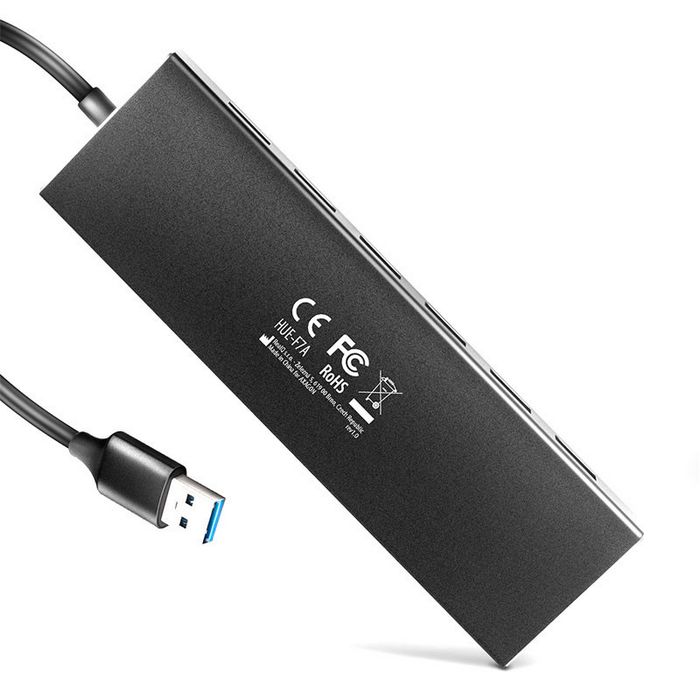AXAGON HUE-F7A USB-Hub, 7x USB 3.2 Gen 1, externe Stromversorgung - 1m HUE-F7A