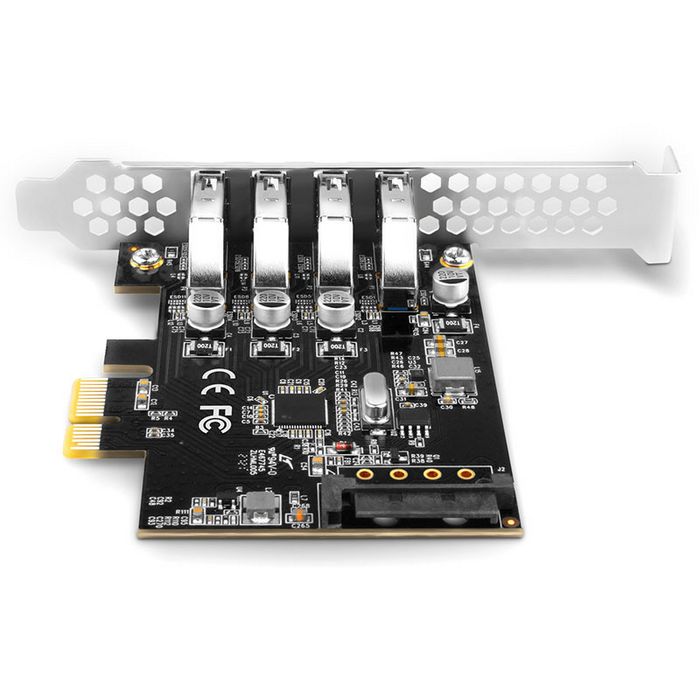 AXAGON PCEU-43RS PCIe Adapter 4x USB3.0 UASP VIA, 15-pin SATA Stromversorgung PCEU-43RS