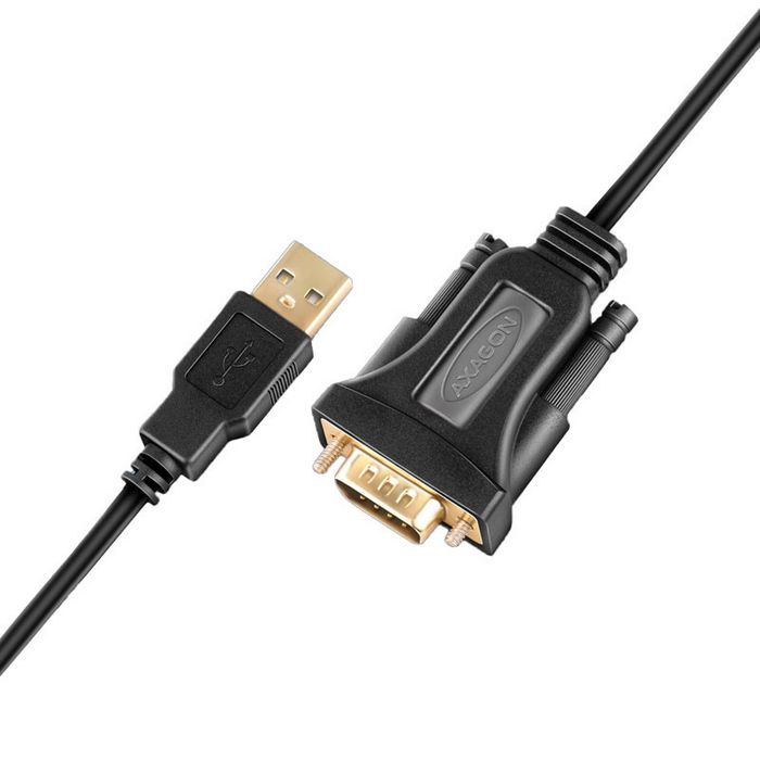 AXAGON ADS-1PQN Adapterkabel, RS-232 COM-Port auf USB 2.0 - FT232RL-Chip ADS-1PQN