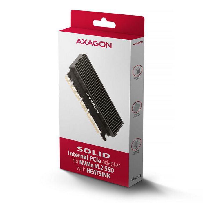 AXAGON PCEM2-XS PCI-E 3.0 16x - M.2 SSD NVMe, 80 mm SSD - low profile-PCEM2-XS