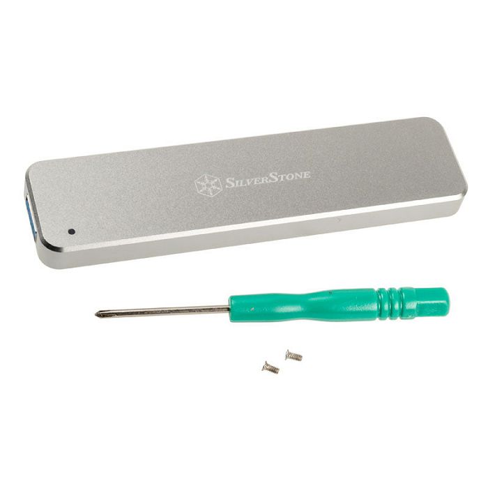 SilverStone SST-MS09S, M.2 SSD to USB-A 3.1 case, silver SST-MS09S