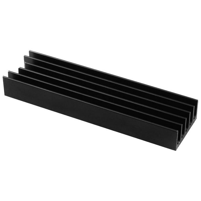 AXAGON CLR-M2L10 passiver M.2-SSD-Kühlkörper - 2280, 10 mm Höhe, Aluminium, black CLR-M2L10