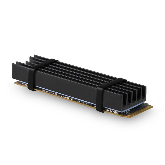 AXAGON CLR-M2L10 passiver M.2-SSD-Kühlkörper - 2280, 10 mm Höhe, Aluminium, black CLR-M2L10