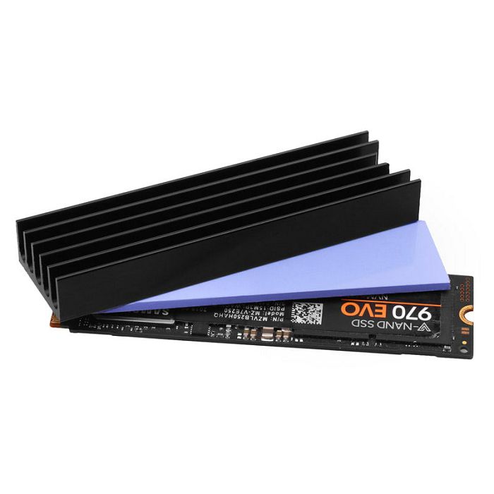 AXAGON CLR-M2L10 passiver M.2-SSD-Kühlkörper - 2280, 10 mm Höhe, Aluminium, black CLR-M2L10
