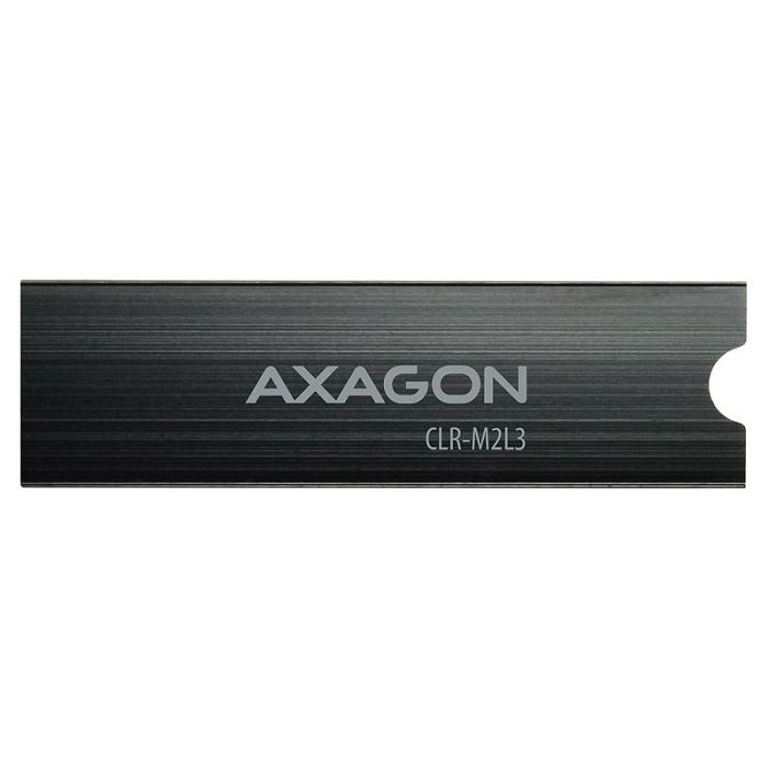AXAGON CLR-M2L3 passiver M.2-SSD-Kühlkörper - 2280, 3 mm Höhe, Aluminium, black CLR-M2L3