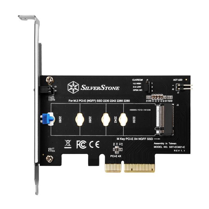 Silverstone SST-ECM21-E M.2 Adapterkarte, PCIe 4.0, 1x M-Key - Low Profile SST-ECM21-E