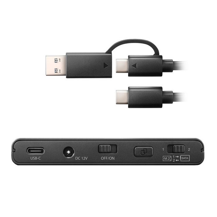 AXAGON ADSA-CC USB-C 10Gbps - NVMe M.2 SSD & SATA 2.5"/3.5" SSD/HDD CLONE MASTER 2 ADSA-CC