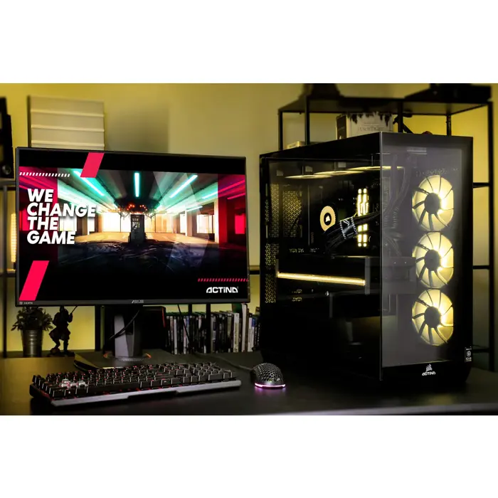 Actina 5901443415947 PC AMD Ryzen™ 7 7800X3D 32 GB DDR5-SDRAM 2 TB SSD AMD Radeon RX 9070 XT Midi Tower Black